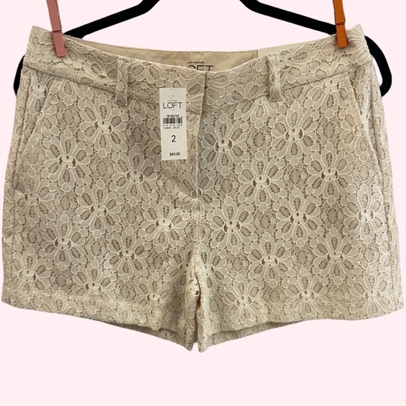 New! ANN TAYLOR LOFT lace shorts 2 - Picture 1 of 11